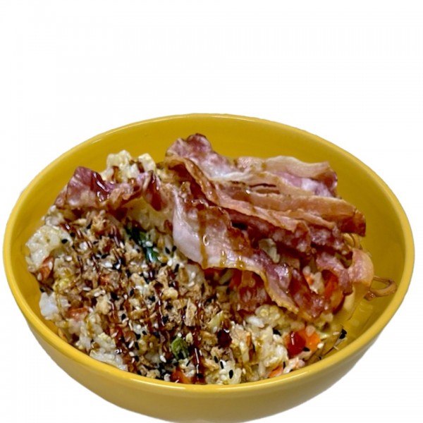 Жареный рис с беконом